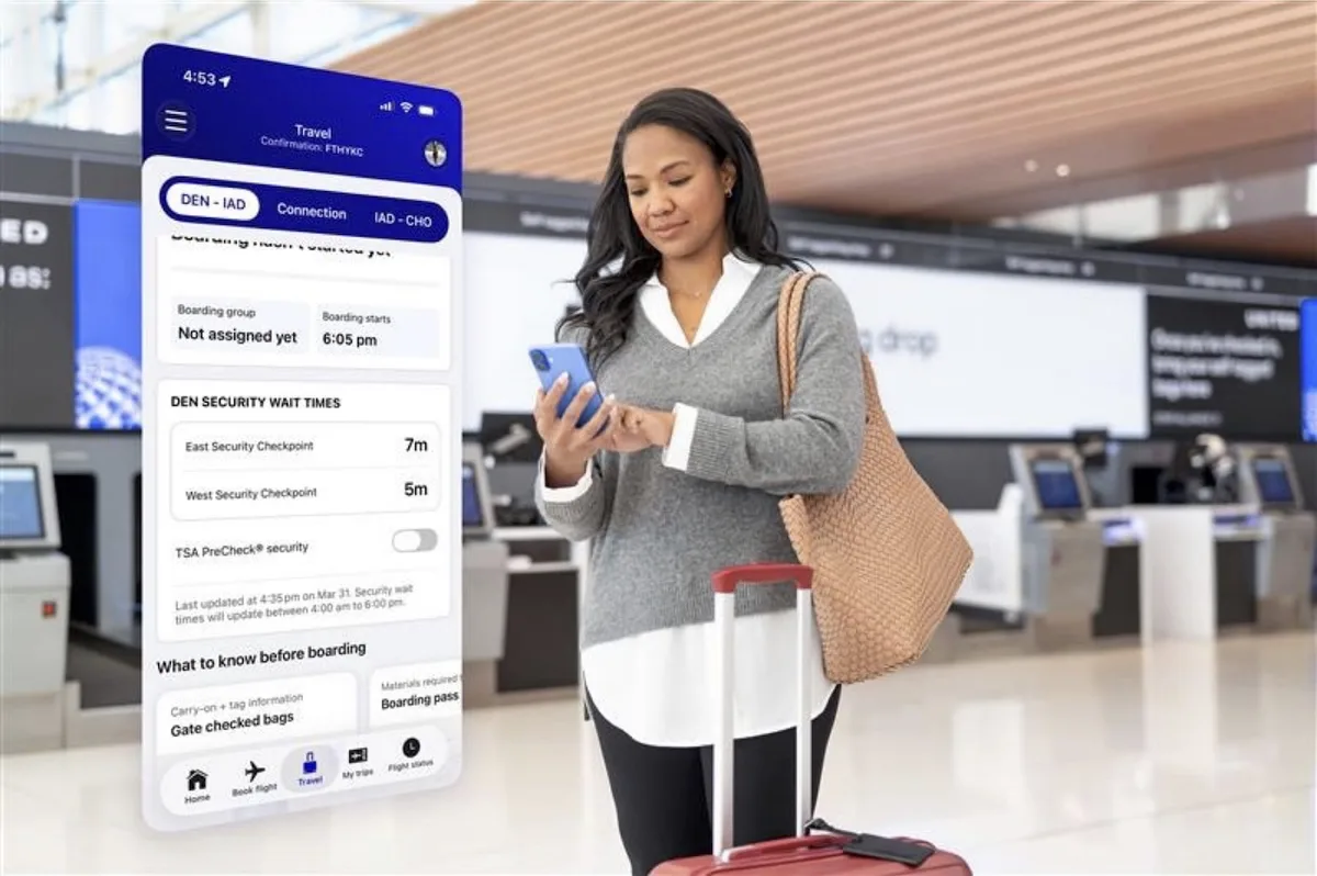 Giảm Stress Khi Bay: United Airlines Ra Mắt Tính Năng Kiểm Tra Thời Gian Chờ An Ninh