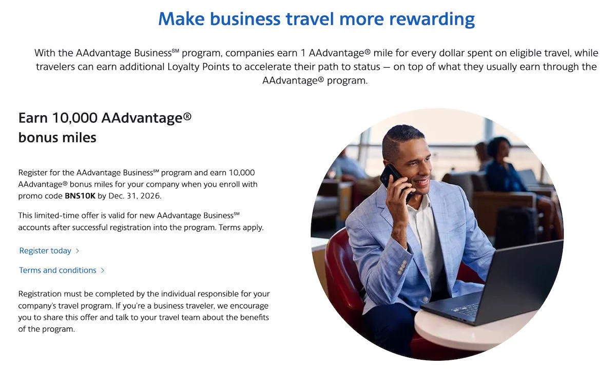 Nhận 10.000 Dặm Thưởng từ Chương Trình AAdvantage Business của American Airlines