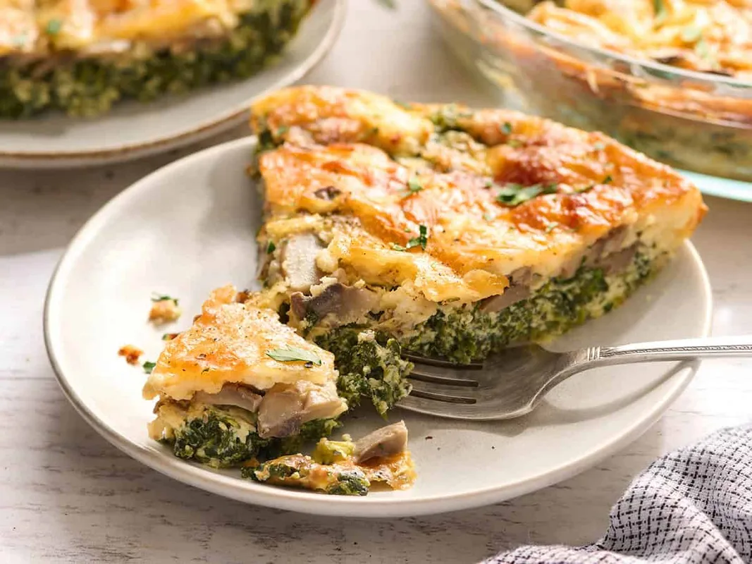 Quiche Không Vỏ Ngọt Ngào Với Cà Rốt Và Nấm