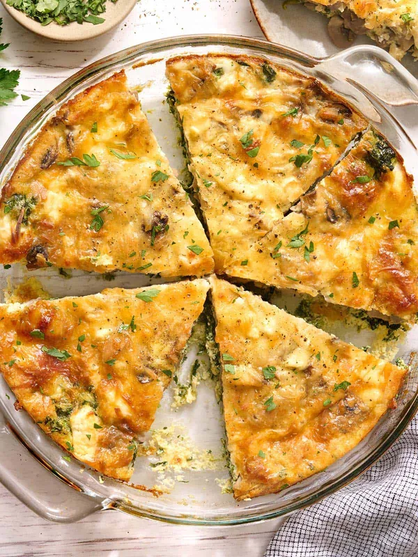 Quiche Không Vỏ Ngọt Ngào Với Cà Rốt Và Nấm